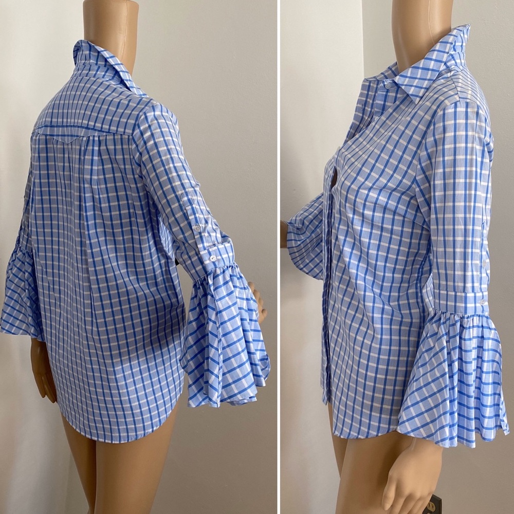 BNWOT H&M Bell Sleeve Button Down Blouse - Picture 7 of 10